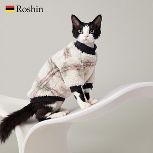 Roshin秋冬季保暖加厚加绒棉衣斯芬克斯阿比幼猫冬天过冬服饰