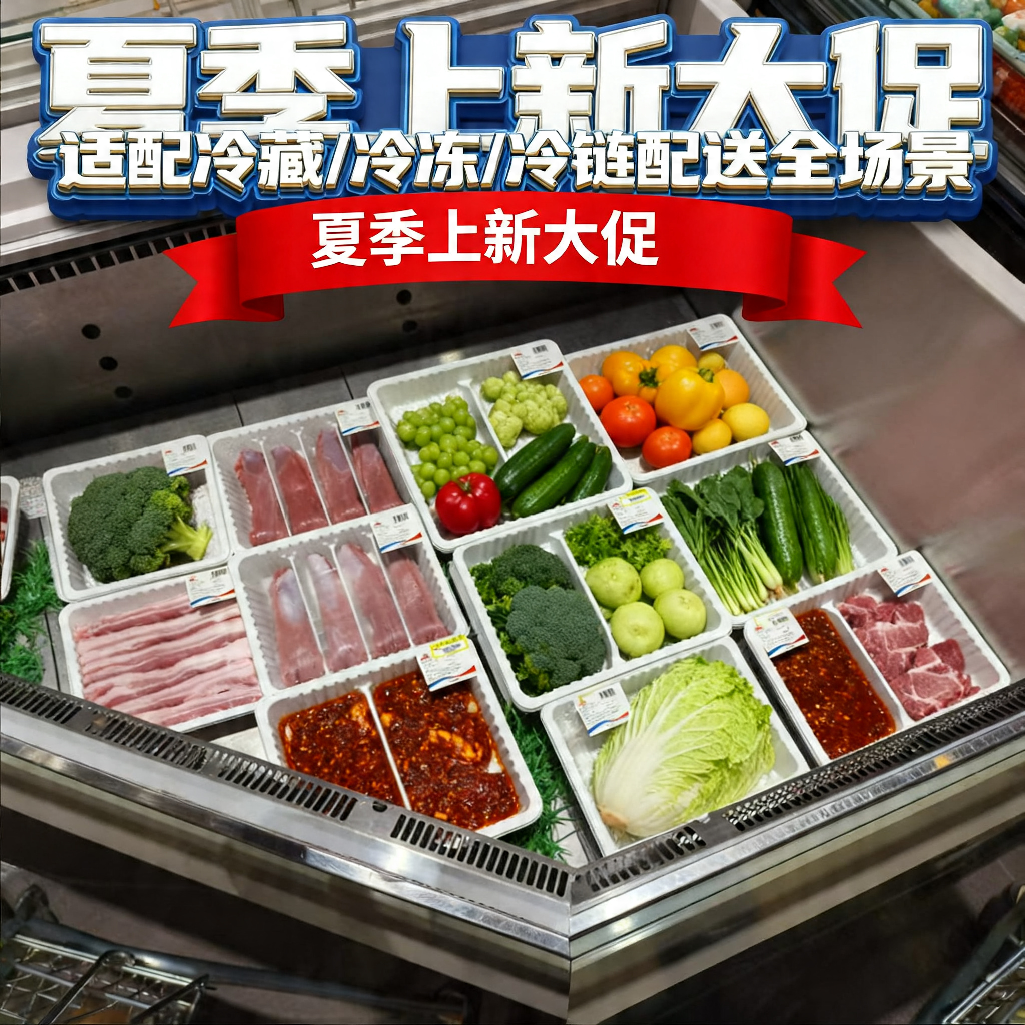 锁鲜盒一次性商用鸭货熟食生肉 包装盒加厚透明PP气调盒打包防漏