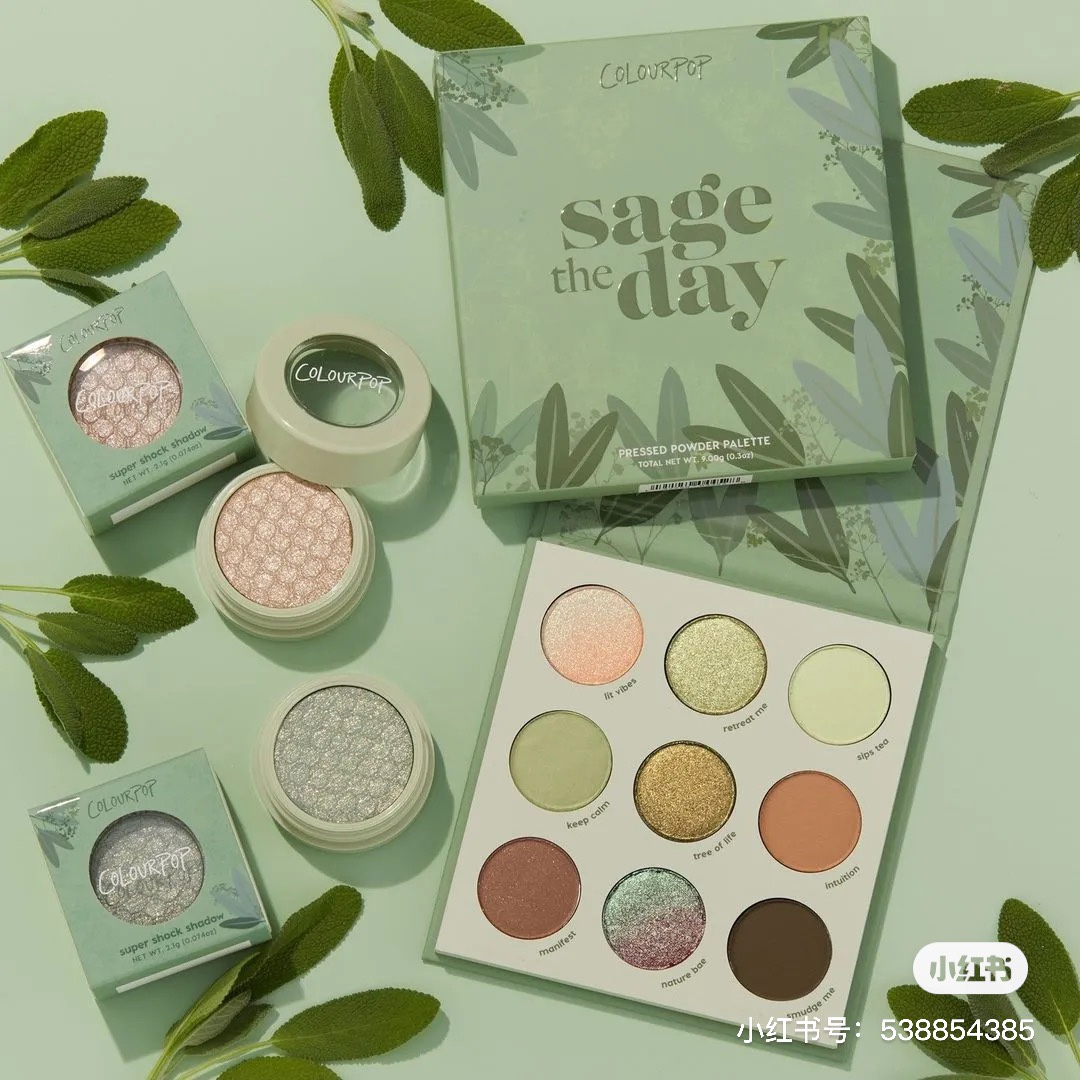 是美版哦！colourpop岩石盘卡拉泡泡colorpop蛇纹椰子水泥眼影盘