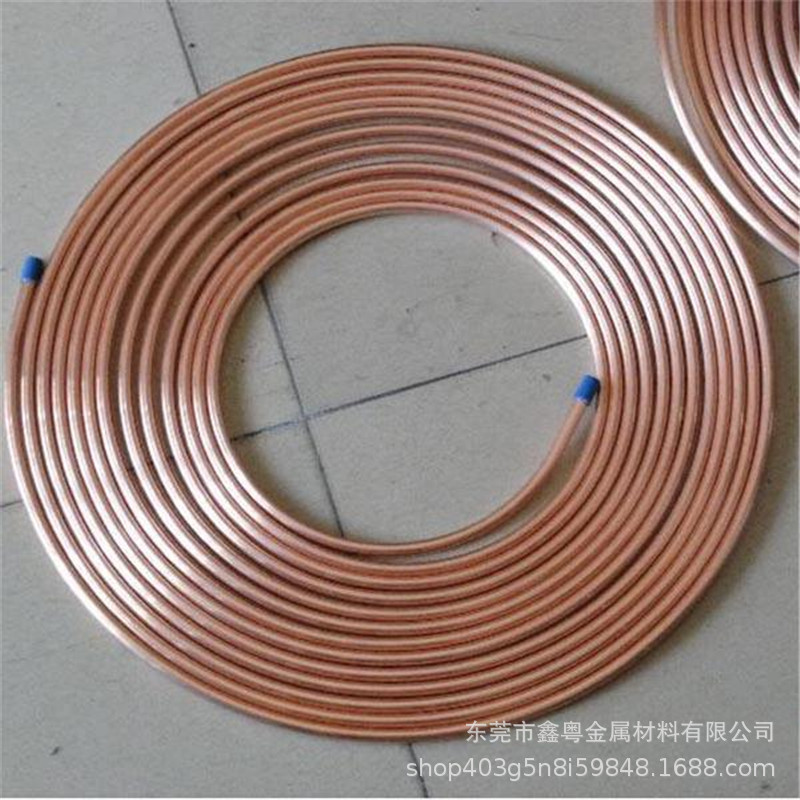 东莞现货t2紫铜盘管圆铜管8*2mm紫铜直管空调冷媒管6*1mm