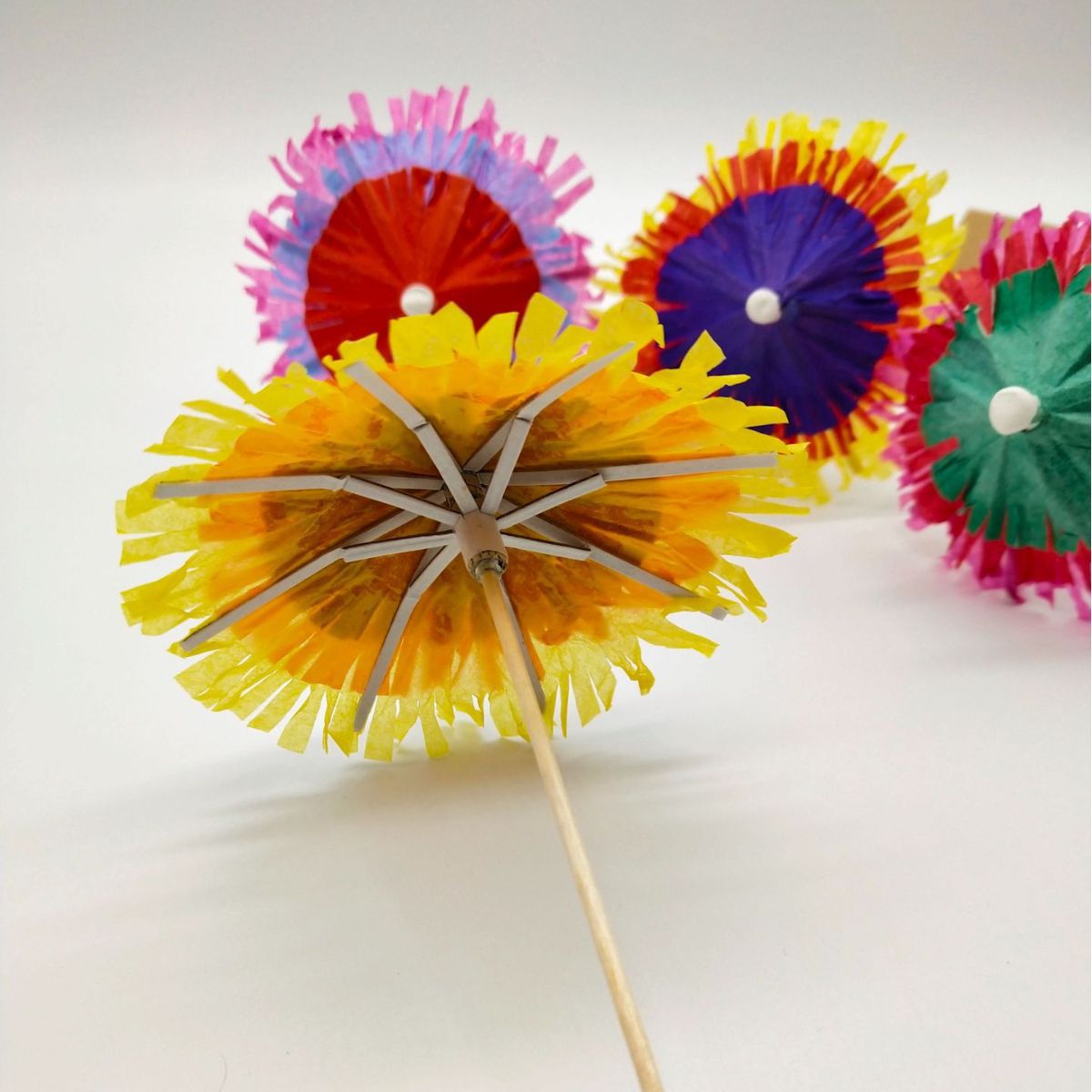 【三层伞签】鸡尾酒派对party装饰品小纸伞形状小伞类插生日蛋糕