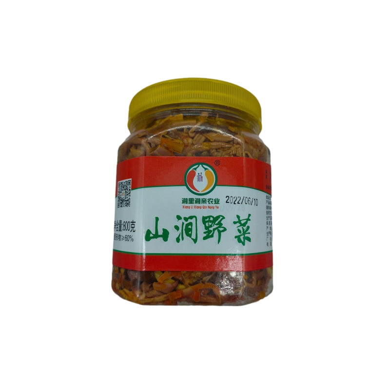 山涧野菜800克瓶装酱腌菜湖南特产湘里湘亲农业出品下饭菜香辣脆