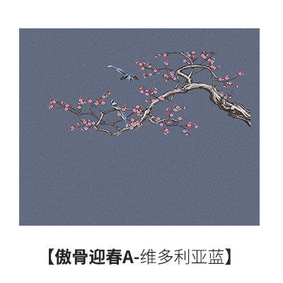 独秀背景墙布高端壁布无缝刺绣新中式沙发绣花整幅电视背景墙