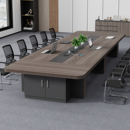 2025新款 实木会议桌长桌大型会议室长条桌子现代简约办公桌椅组合