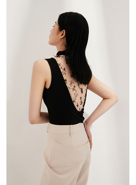 NANASTORE挂脖上衣女夏季黑色吊带短款小背心打底内搭美背无袖T恤