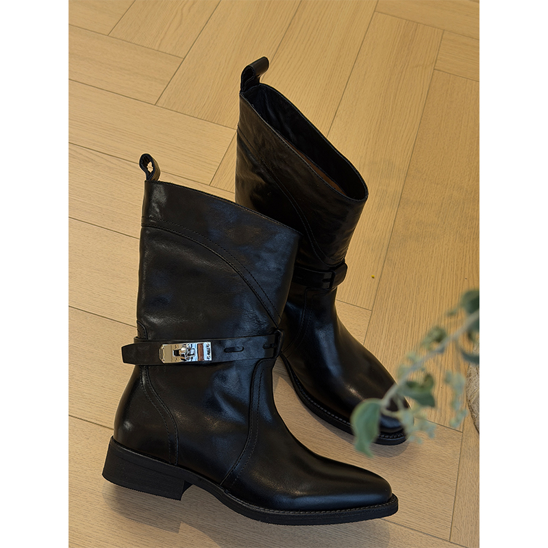 SD251168XZ8SS 皮带扣短筒粗跟马丁靴