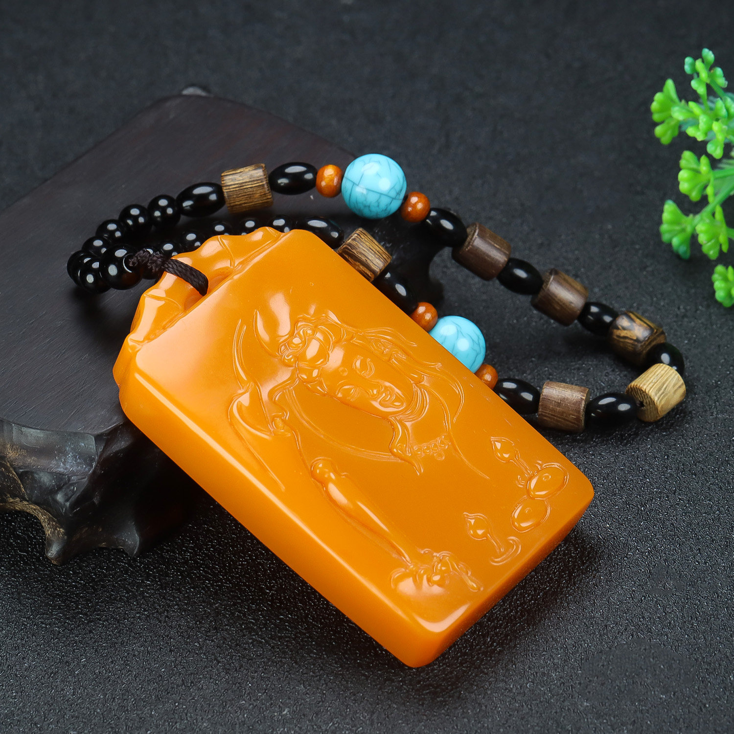 大牌子和田黄玉观音手把件天然黄龙玉观世音菩萨把玩件玉石挂件坠