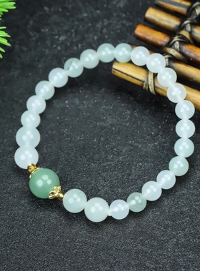 新疆金丝玉天山翠玉手串