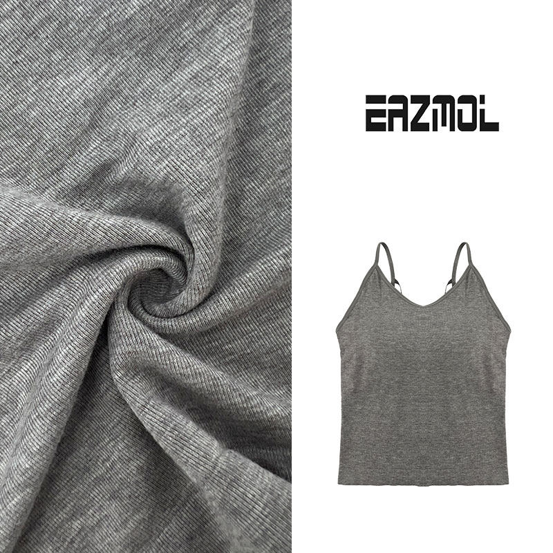 EAZMOL美背背心女带胸垫修身显瘦吊带可外穿薄款洋气内搭打底衫
