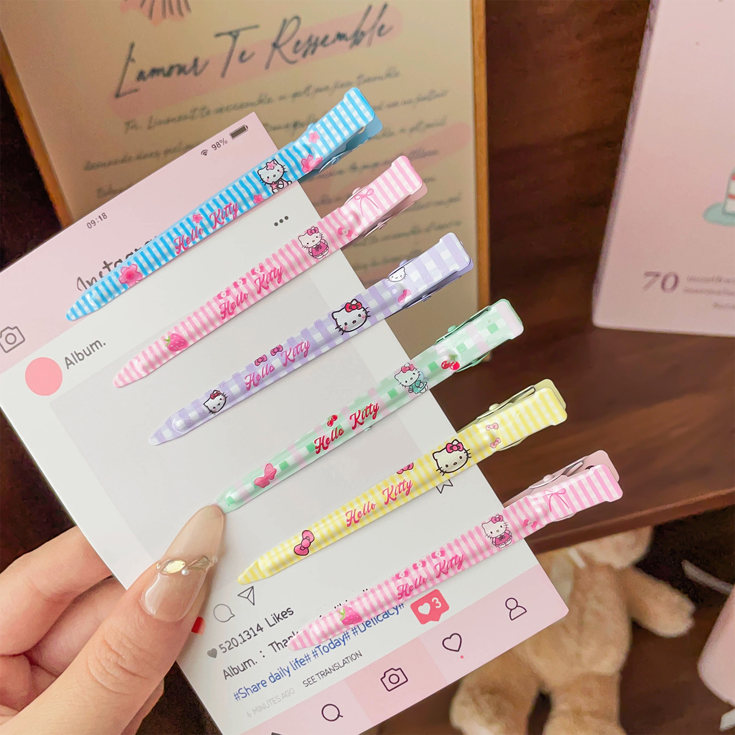 可爱Kitty夹子头饰发夹一字发卡萌趣卡通头饰女蓬松刘海碎发钢夹