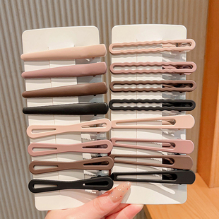 一字夹发卡头饰鸭嘴发夹女前额碎发刘海夹边夹侧边护士帽固定夹子