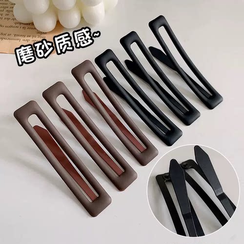 黑色磨砂发夹碎发卡子头饰bb夹