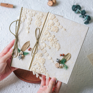 结婚婚礼誓言卡高级接亲新郎新娘创意高档浆果森系致辞手写宣言本