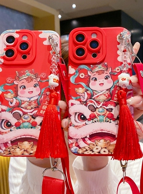 ins新年马适用vivoX300手机壳X100X80X70X90X200全包S30S20防摔S17S19喜庆红S18S16S15个性女X300Pro软硅胶套