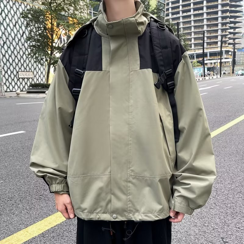 早秋季户外运动防晒冲锋衣外套女春秋2025新款高级宽松登山服W13,男装夹克,星座603-2