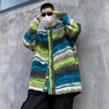 2025新款慵懒风复古毛衣外套男开衫秋冬时尚变色纱针织衫MY219，男装针织衫/毛衣，星座603-2