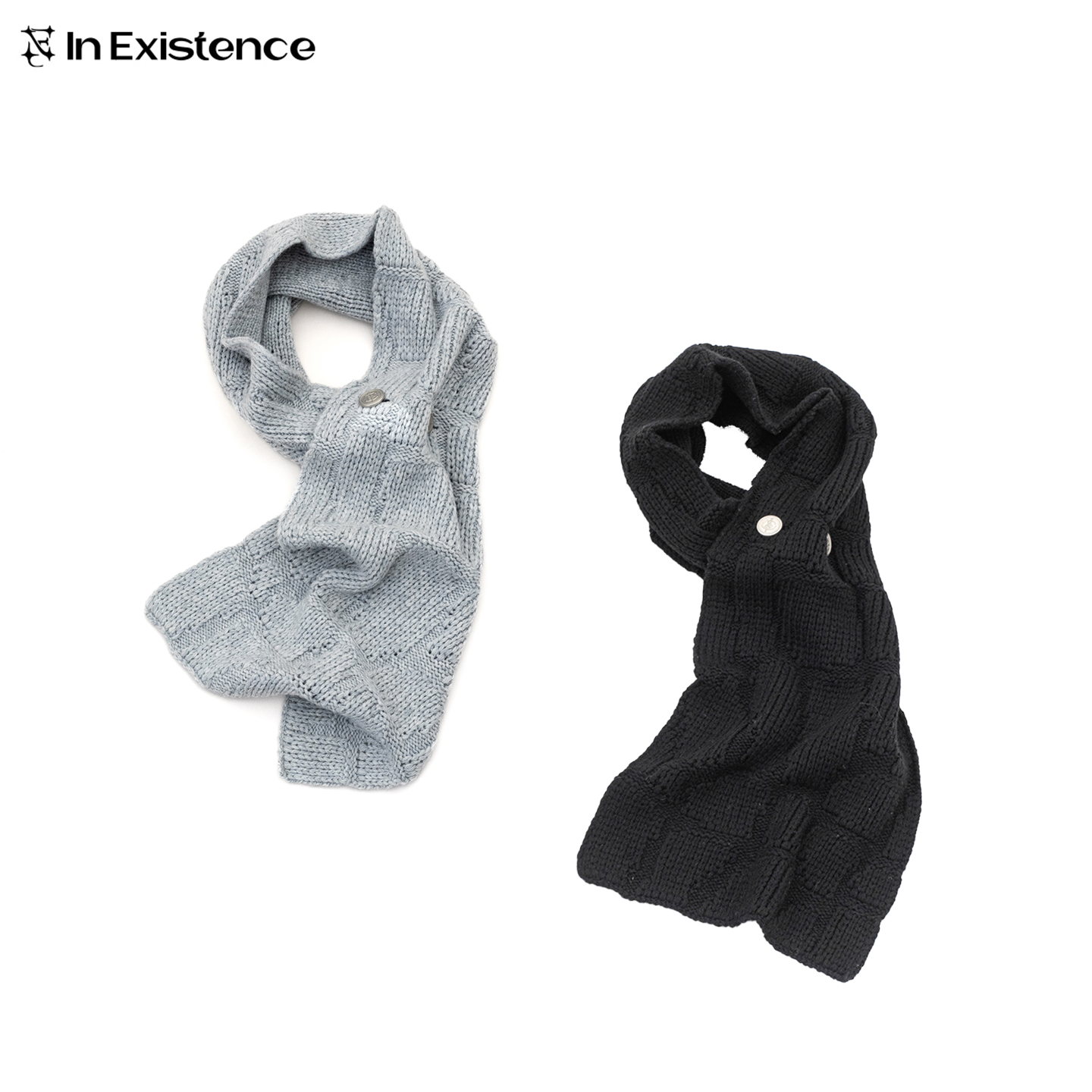IN EXISTENCE存世25FW 澳羊毛混纺蛇纹提花银币多形态围巾围脖