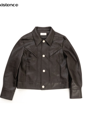 IN EXISTENCE 存世25FW「蝮蛇」短款狩猎银扣皮夹克
