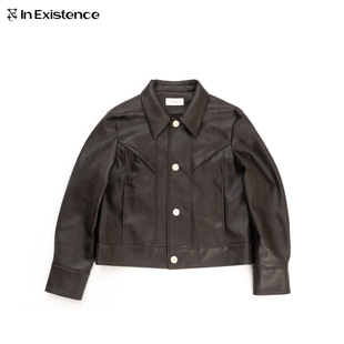 IN EXISTENCE 存世25FW「蝮蛇」短款狩猎银扣皮夹克