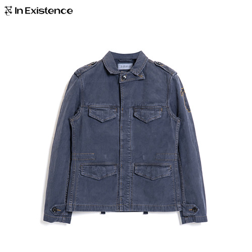 IN EXISTENCE存世 26FW成衣染色精梳棉水洗褪色M65四袋军装夹克