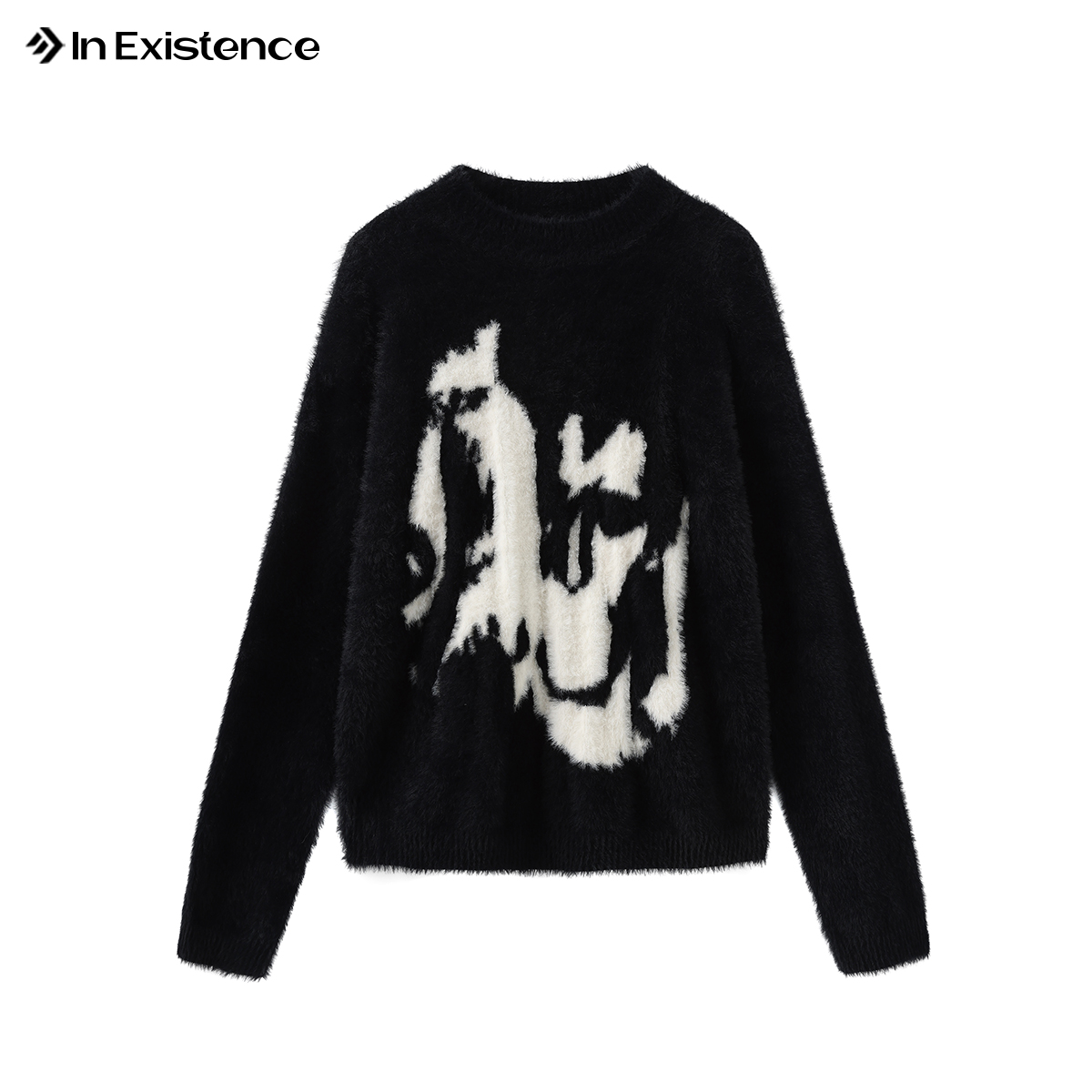 毛衣针织圆领人像圆领