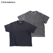 tee pocket EXISTENCE存世25SS 成衣染色分割破坏褪色水洗短袖