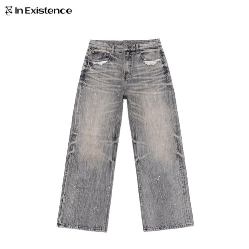 IN EXISTENCE存世26SS 「烬」定织赤耳精梳棉双竹节纱直筒牛仔裤