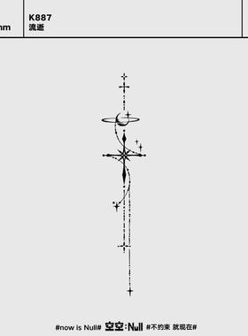 空空NULL 流逝 草本防水持久男女小众个性高级果汁纹身贴