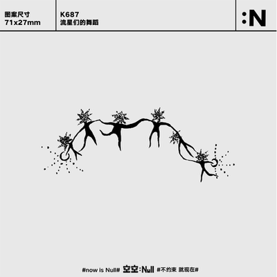 坏稚气 流星们的舞蹈  草本防水持久男女保持久高级果汁纹身贴