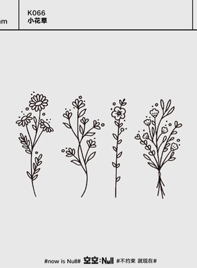 空空NULL 小花草 草本防水持久果汁纹身女贴性感辣妹高级ins网红