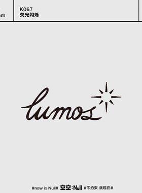 空空NULL 荧光闪烁 草本保持久防水持久果汁纹身贴男女高级ins