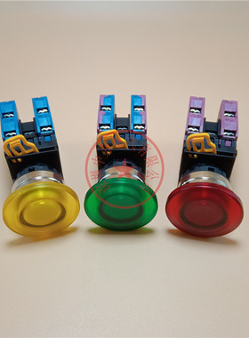 原装IDEC和泉带灯自锁位按钮开关YW4L-A4E40 04 22Q4G/R/Y/S/A/PW