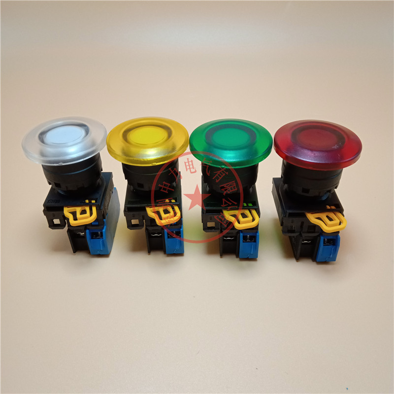 全新IDEC和泉带灯自锁位按钮开关YW1L-A4E10Q4G 01Q4G/R/Y/S/A/PW