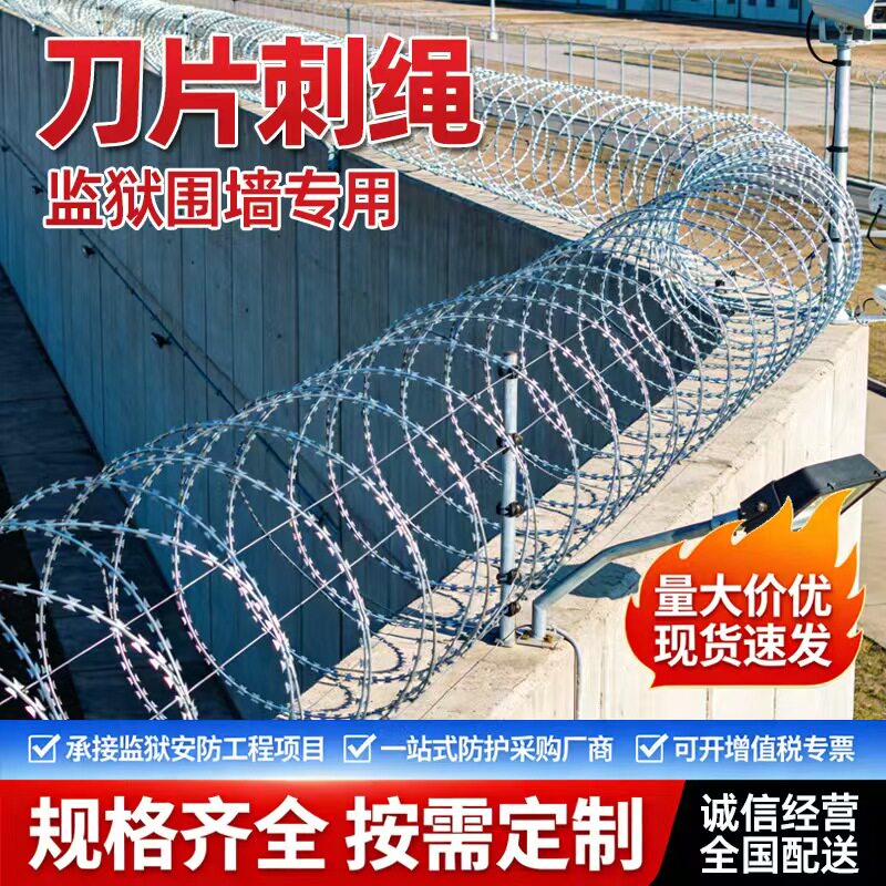 滚笼铁丝防爬网刀片刺绳