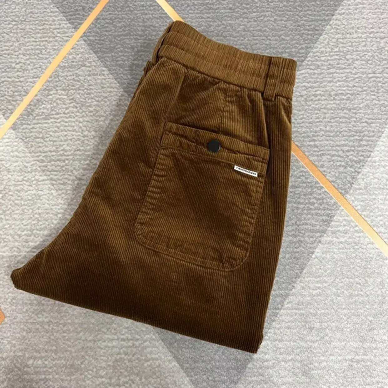 抖音春秋季灯芯绒休闲裤韩版哈伦裤男士商务中青年宽松条绒小脚裤,男装,休闲裤,淘宝优惠券,粉丝福利购,淘宝优惠卷