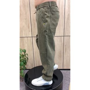 老爹裤 宽松中年小直角裤 休闲裤 水洗长裤 潮 直筒弹力牛仔裤 春秋男士