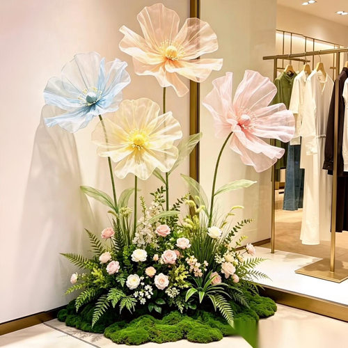 花艺仿真花服装店橱窗婚庆摄影