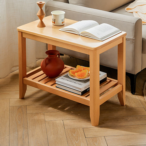 实木客厅迷你家用置物架沙发边几