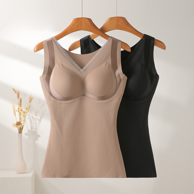 琐思塑身上衣带胸垫收小肚子