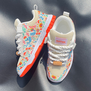 SUPSTORM 2025新款国潮小众设计感板鞋女ins潮百搭运动鞋面包鞋子