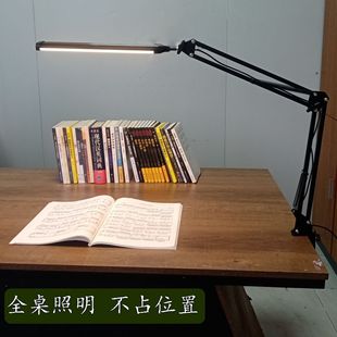 三色调光USB单双头长臂可折叠阅读学习工作绣美护眼桌面夹子台灯