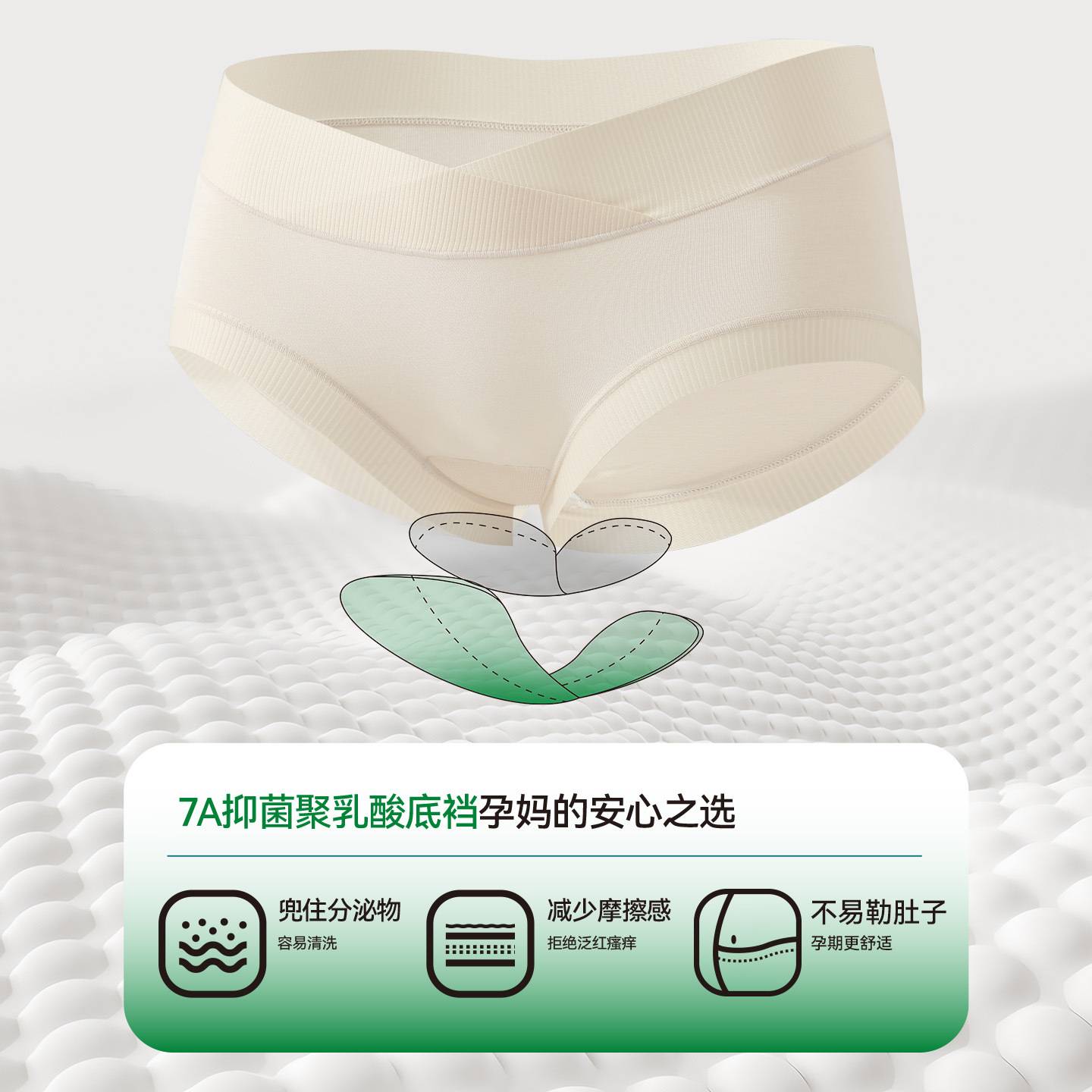 孕妇内裤夏季怀孕中晚期专用托腹无痕聚乳酸抑菌裆大码内裤