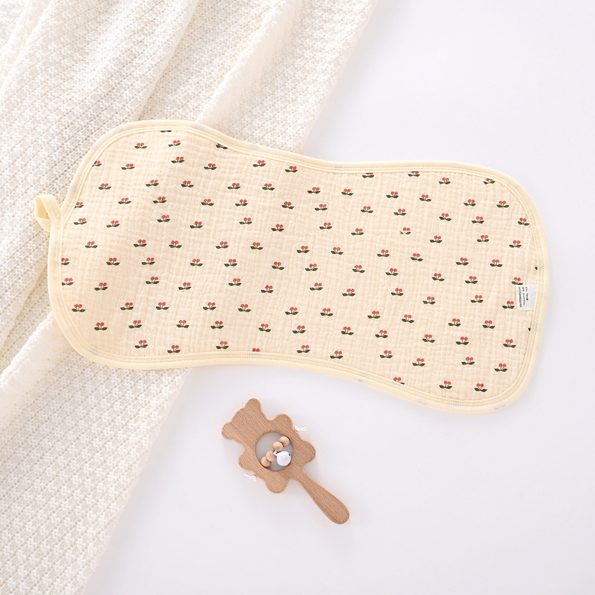 婴儿拍嗝巾垫肩巾初生宝宝六层纱布防吐奶枕巾新生儿用品