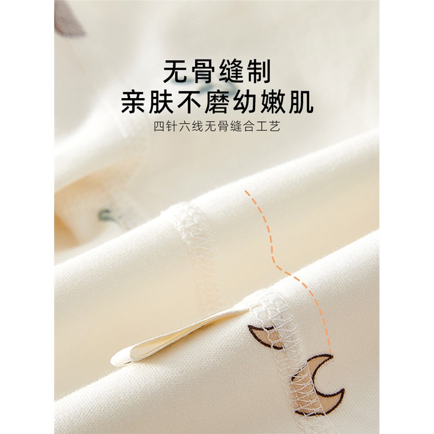 婴儿秋衣秋裤分体套装新
