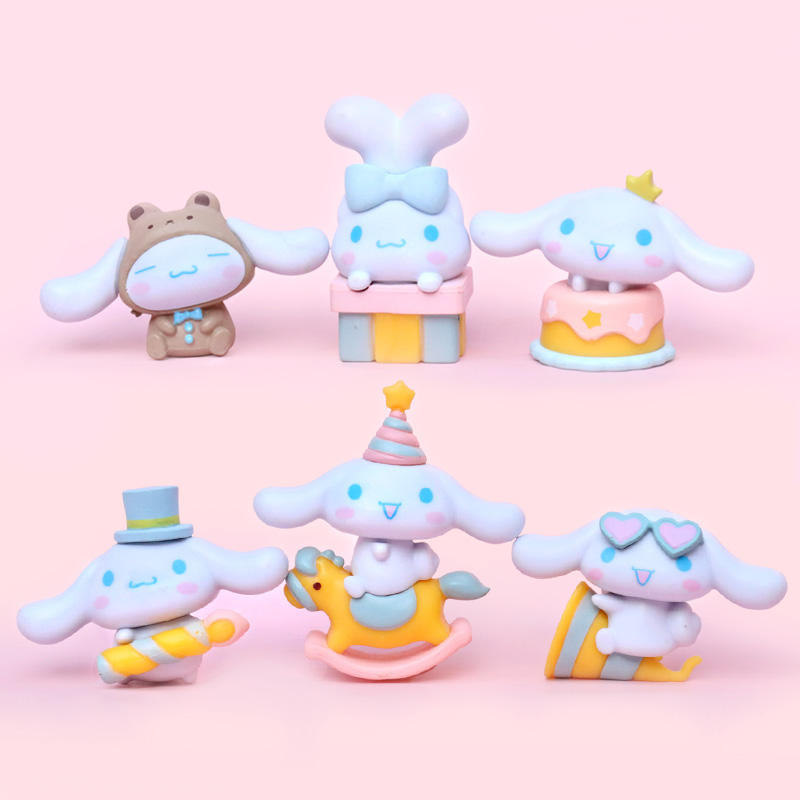新品可爱玉桂狗手办生日派对公仔潮玩盲盒玩具桌面蛋糕装饰品摆件