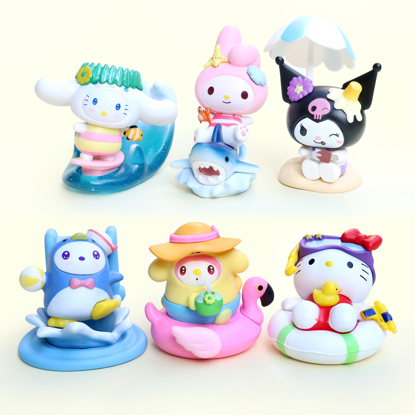 新品夏日KT盲盒潮玩手办车载摆件