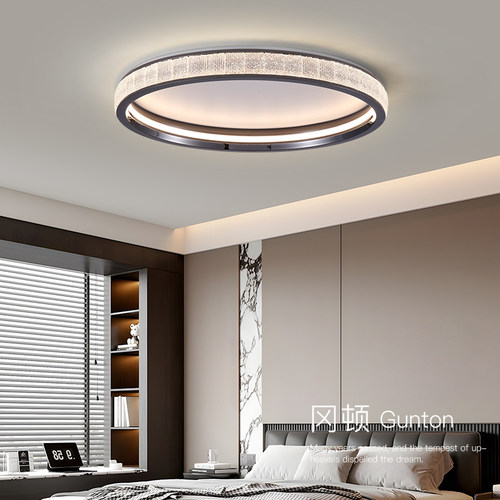 卧室灯现代简约2025新全光谱护眼意式极简轻奢水晶主卧房间吸顶灯