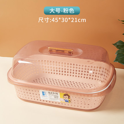 装碗筷收纳盒厨房家用带盖宿舍碗碟置物架塑料碗柜碗箱碗架可沥水