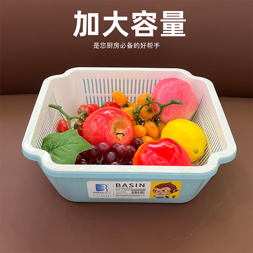 双层洗菜盆沥水篮厨房