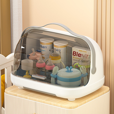 奶瓶收纳盒沥水防尘收纳箱婴儿专用宝宝餐具晾干架子沥水架置物架